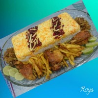 زرشک پلو با مرغ سرخ شده