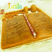 حلوا مجلسی طرح قرآن وشمع وتسبیح