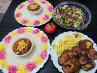 خورش قارچ و گوشت چرخ کرده