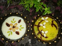 شله زرد و شیر برنج