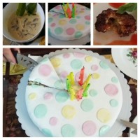 کیک تولد با فوندانت