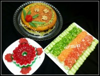 ته چین آلو و اسفناج با مرغ