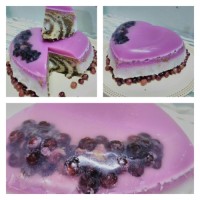 کیک با روکش ژله بستنی