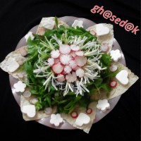 تزیین نون پنیر سبزی