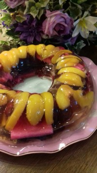 دسر هلو با ژله