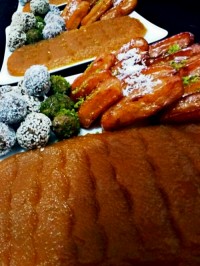 حلوا ،خرما توپی،بامیه