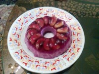 ژله بستنی انگور با تزیین موز