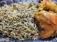 لوبیا پلو با شوید