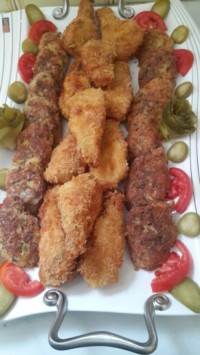 کتف مرغ سوخاری همراه با کتکت