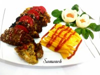 کتلت بامغز پنیری و کنجدی