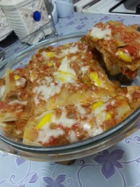 لازانیای گوشت و سویا