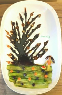 کرم شکلات با میوه