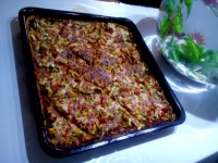 پیتزا گوشت وقارچ