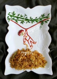 تزیین ماکارونی برا بچه ها