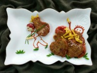 بازم دیزاین کتلت برا نهار دوتا پسرای گلم
