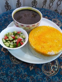 چلو قرمه سبزی