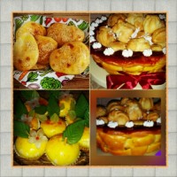 نان خامه ای ونان ب شکل سبد ونان مغزدارونان سیب