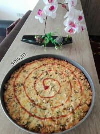 پیتزای مرغ وقارچ