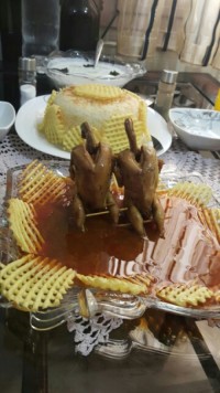 خوراک بلدرچین با سس پرتقال