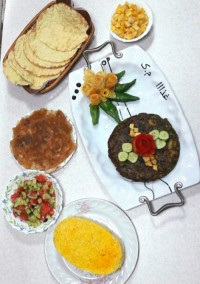 کوکوی سبزی با گردو