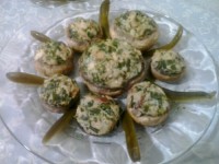 قارچ شکم پربا مرغ و پنیر فتا