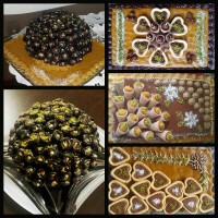 تزیین خرما و حلوا