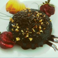 کیک شکلاتی باروکش گاناش