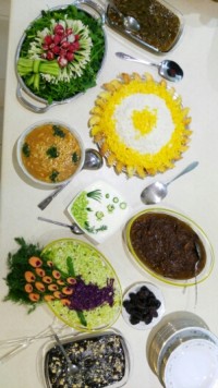 میز غذای تولد شوهرم.