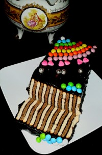 کیک یخچالی ساده