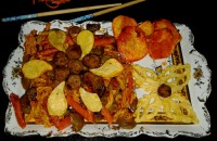 پاستا با گوشت فلفلی