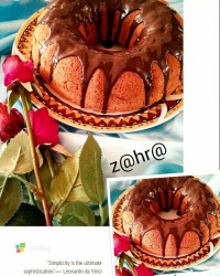 کیک سیب و گلاب