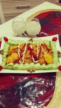 اینم پاستا من شام امشبم