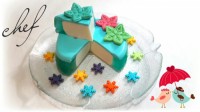 ژله بلوبری با مغز کرم بستنی
