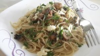 پاستا با سس قارچ و لیمو