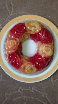 ژله گل رز سیب