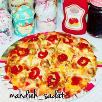 پیتزا گوشت و قارچ