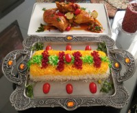 زرشک پلو مجلسی بامرغ