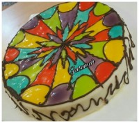 فرنی بستنی با تزئین بریلو