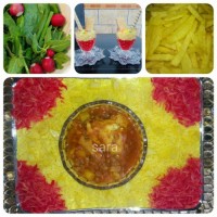 سیب زمینی پلو با گوشت