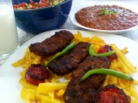کباب تابه ای با رویه سبزیجات