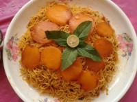 ماکارونی با ته دیگ سیب زمینی