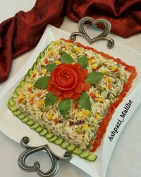 سالاد ماکارونی با ژامبون