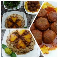 عدس پلو با کوفته قلقلی