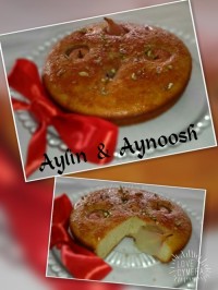 کیک گلابی با بادام