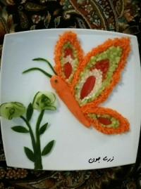 بازم سالاد پروانه.. علاقه ی خاصی به پروانه ها دارم خخخخ