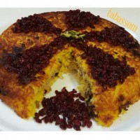 ته چین گوشت و بادمجان