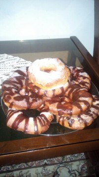 دونات با سس شکلات خونگی