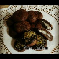 بیسکویت شکلاتی با مغز نارگیل