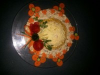 سالاد اولویه شام امشب من برا داداش و زن داداشم