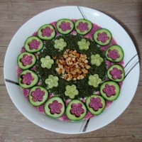 تزئین ماست خیار